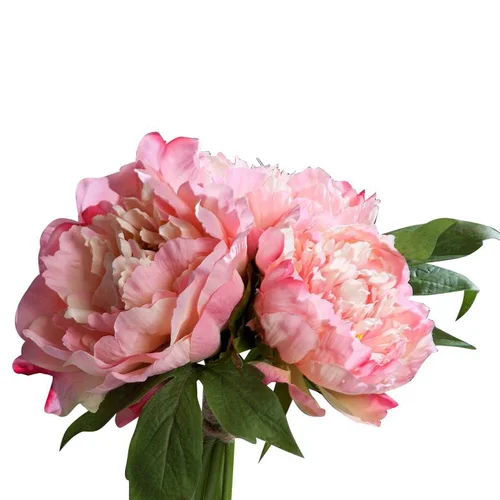 Jardin accessoire:Bouquet de fleurs artificielles Pivoine roses 3 – 26 cm