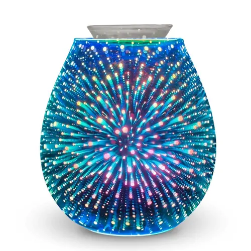 Sélection malin:Diffuseur par chaleur douce coloris bleu en verre Calorya n°6 Zen' Arôme - diffusion 20 m2
