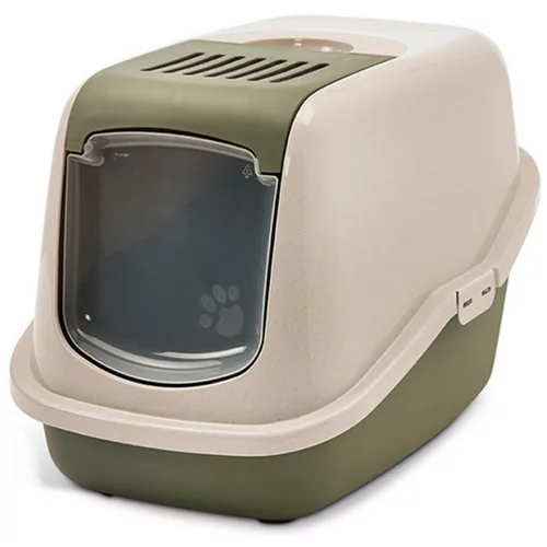 Idée jardin:Maison de toilette pour chat Nestor Happy Planet coloris vert en plastique - 56 x 39 x 38,5 cm