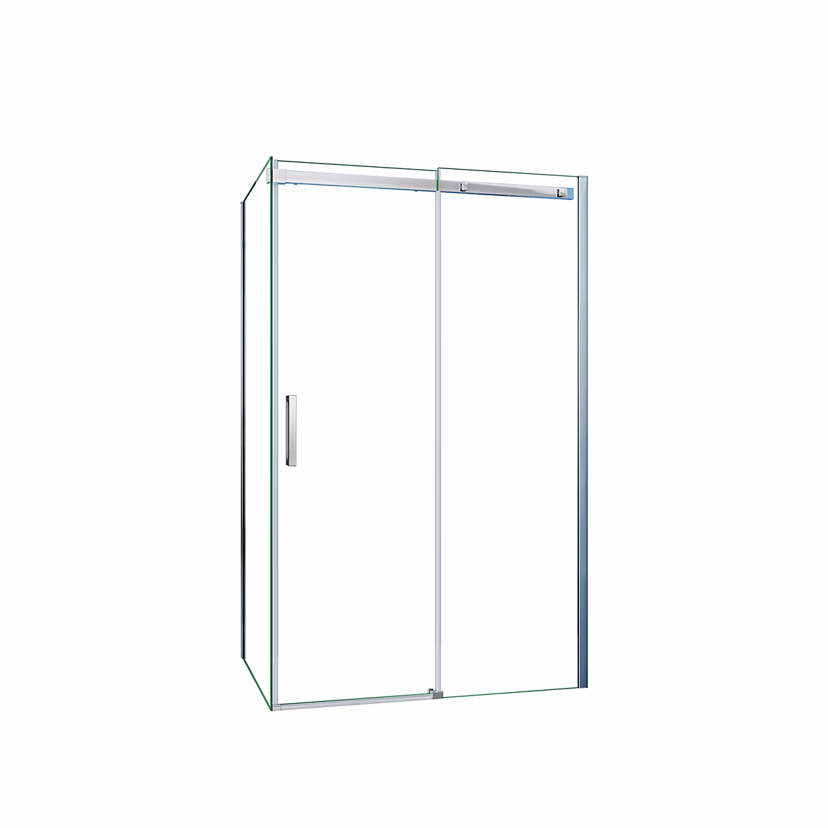 Cabine De Douche 100 × 70 × 195cm Porte De Douche Coulissante Et Paroi De Latérale