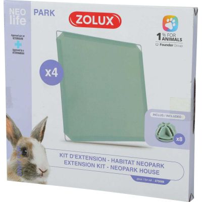 Extension pour cage modulable pour lapin Park 1.84 m² (Panneaux pleins)