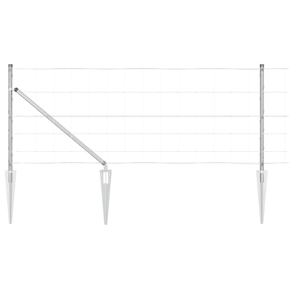 vidaXL Clôture en fil soudé avec pointes 25 x 0,8 m Acier galvanisé