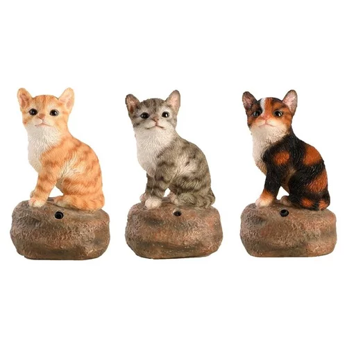 Pour valoriser votre jardin：Décoration de jardin chaton d’accueil sonore