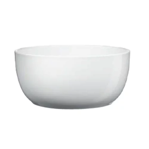 Une touche extérieure：Coupe en céramique blanche Basel - Ø 20 x H 9 cm