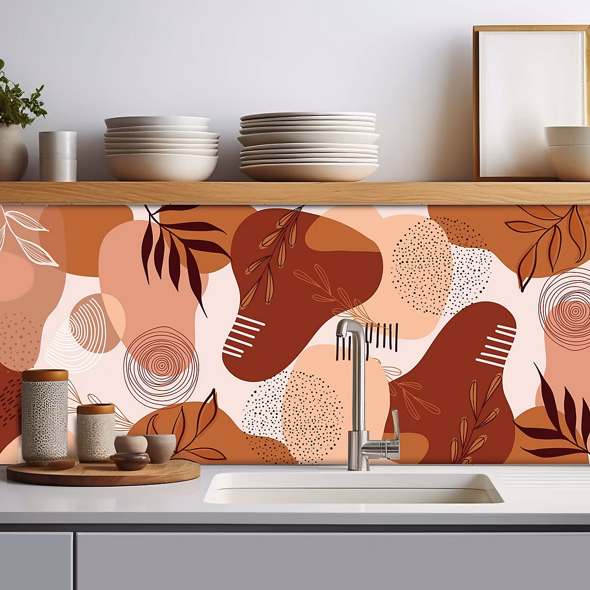 Crédence adhésive déco Terracotta 001 60 × 300cm