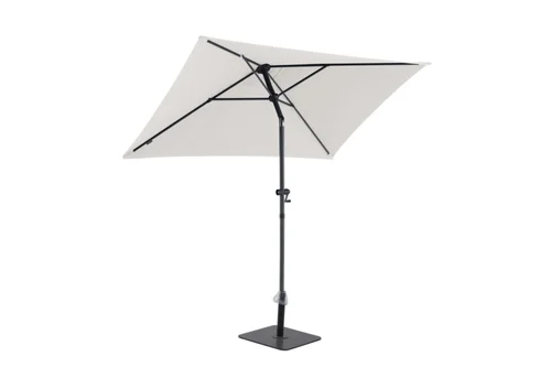 Indispensable au jardin:Parasol droit rectangulaire en aluminium coloris beige - 210 x 150 cm
