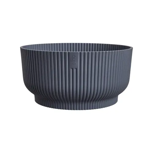 Une idée maline pour le jardin:Cache-pot vibes fold coloris noir en plastique recyclé Elho - Ø 25 cm