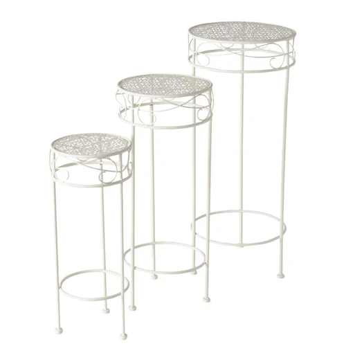 Essentiel maison：Sellette en fer blanc Marisa M - Ø 25,1 x H 60,4 cm