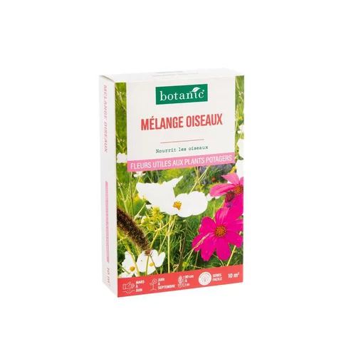 Une touche jardin:Mélange fleuri pour oiseaux botanic® - graines à semer (10 m²)