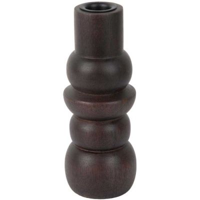 Bougeoir en bois de manguier Formado Small (Bois foncé)