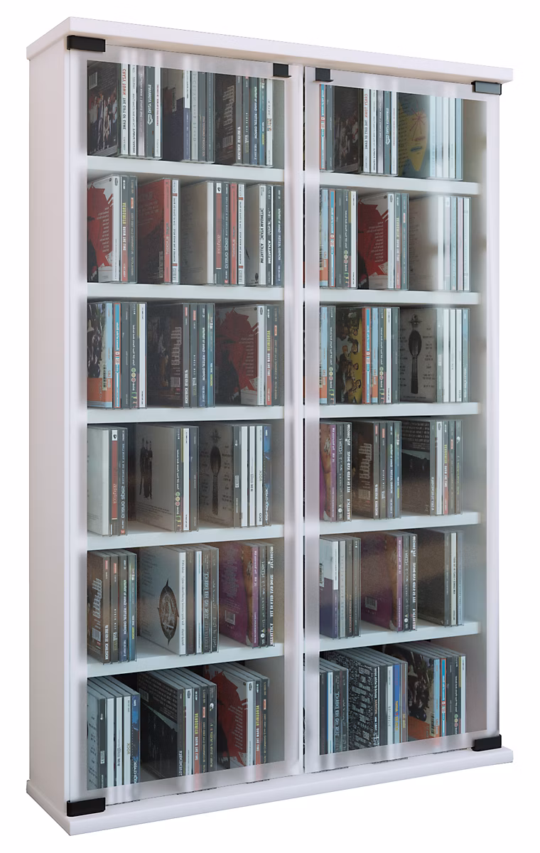 Bibliothèque – Étagère de support CD / DVD Galerie H. 92 x W. 60 x D. 18 cm VCM