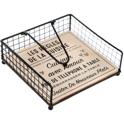 Porte-serviettes de table Règles de la cuisine (Se tenir correctement)