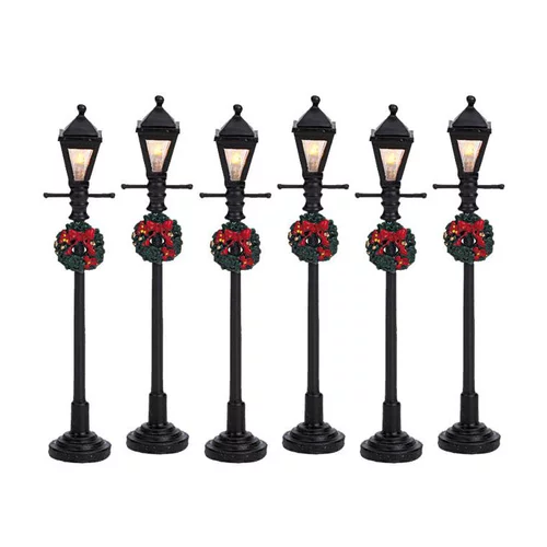 Jardin confort：Ensemble de 6 lanternes à gaz illuminées 12 x 1.5 x 10.5 cm
