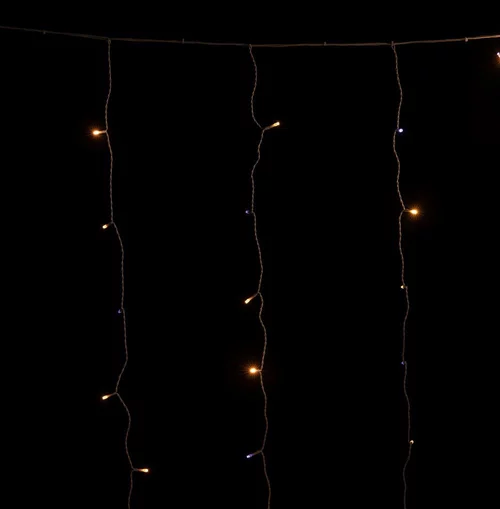 Jardin & déco:Rideau lumineux connectable LED à lumière fixe blanc pur - 2 m