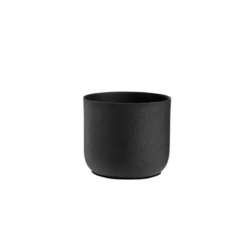 Jardin passion：Cache-pot Jasta en zinc coloris noir - 16 x 16 x 15 cm