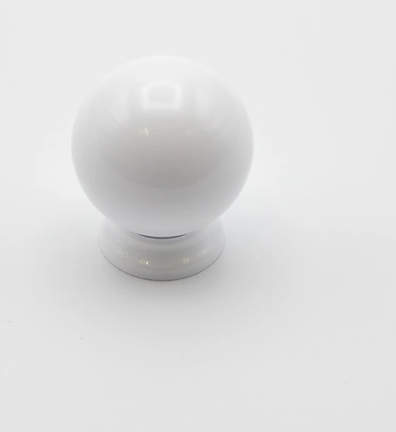 Bouton de meuble en résine polidur Haute resistance avec base D 34 mm Blanc – Réf. TGNAGMILN6505223404