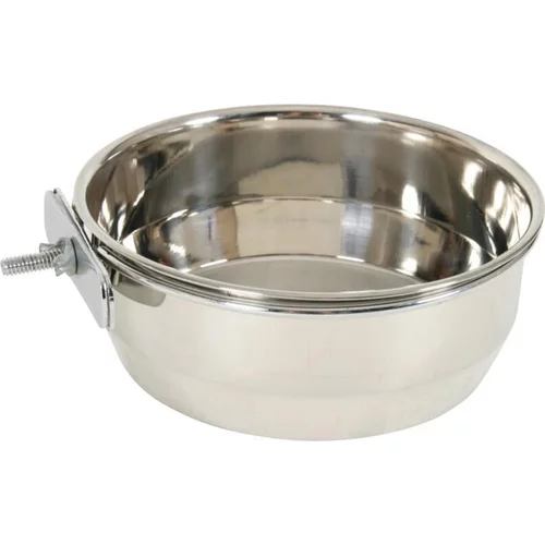 Sélection au jardin:Bol à fixer en inox pour les oiseaux coloris argent Zolux – 840 ml