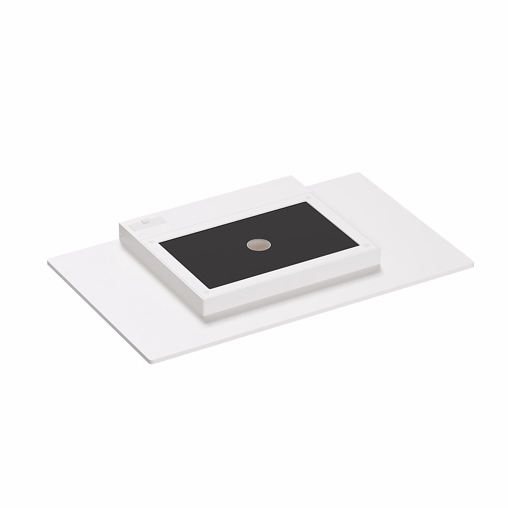Applique Murale Led Pla Xl Blanc 35W Avec Interrupteur Cct – 2700 K/3200 K/4000K, Aluminium, Éclairage Haut, Beneito & Faure