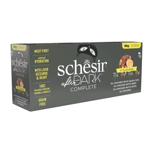 Jardin & pratique：Pâtée pour chat au bouillon After Dark Schesir - 12 x 80 g