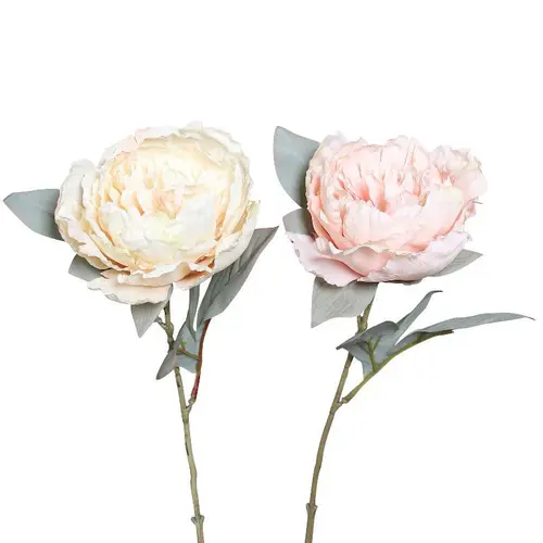 Pour votre confort en extérieur：Fleur artificielle pivoine coloris rose - 66 cm