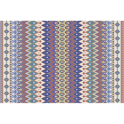Tapis en vinyle effet tissage violet multicolore (90 x 60 cm)