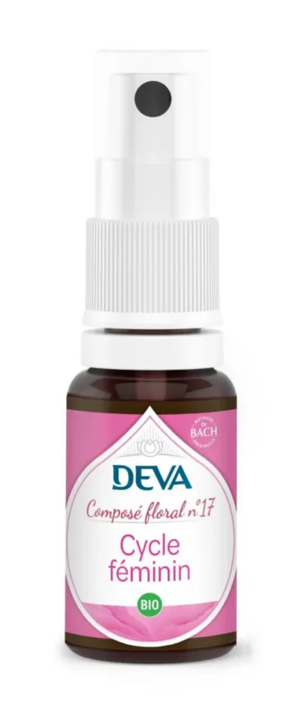 Sélection maison:Complément alimentaire composé floral cycle féminin bio Deva - spray 15 ml