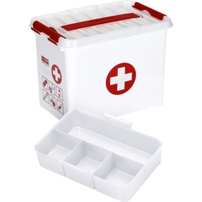 Boite à compartiments 1er Secours Q-line (9 litres)