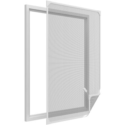 Moustiquaire avec cadre magnétique pour fenêtre blanc (max 120x140 cm)