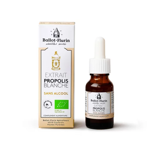 Nature maison:Extrait de Propolis blanche sans alcool Bio Ballot Flurin - 15 ml