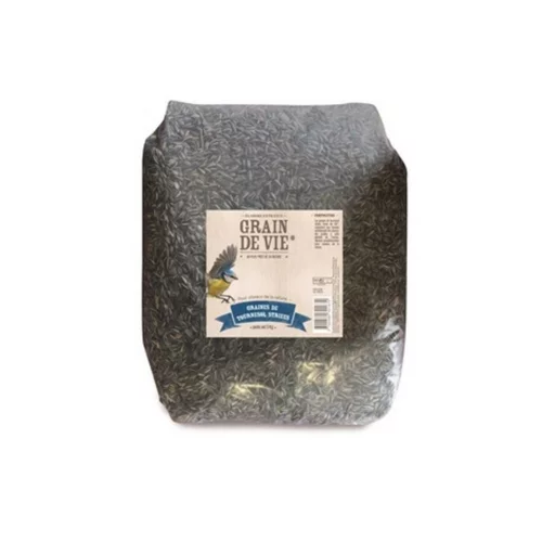 Au service de votre jardin：Graines de tournesol striées pour oiseaux Grain de Vie - 5 kg