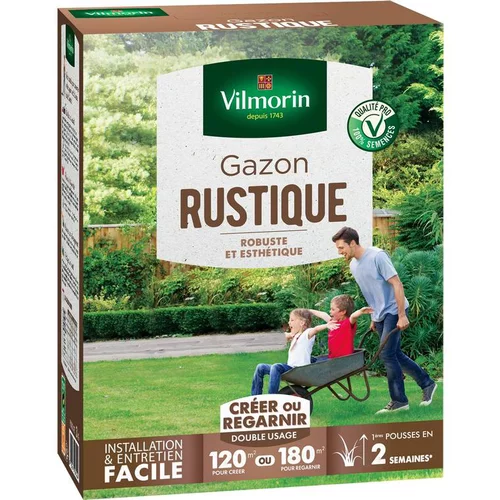 Une idée pour votre jardin:Graines de gazon à semer rustique Vilmorin - 3 kg