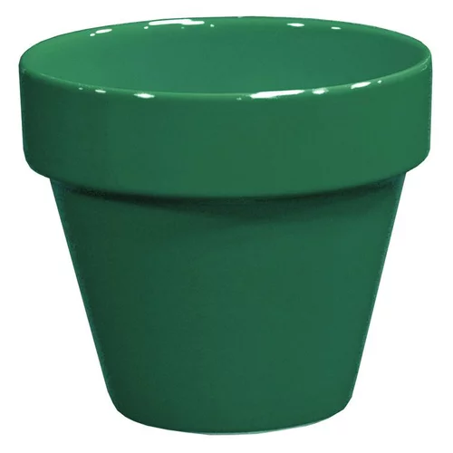 Choix utile：Pot horticole émaillé vert forest Decolines - Ø 19 x H 17 cm