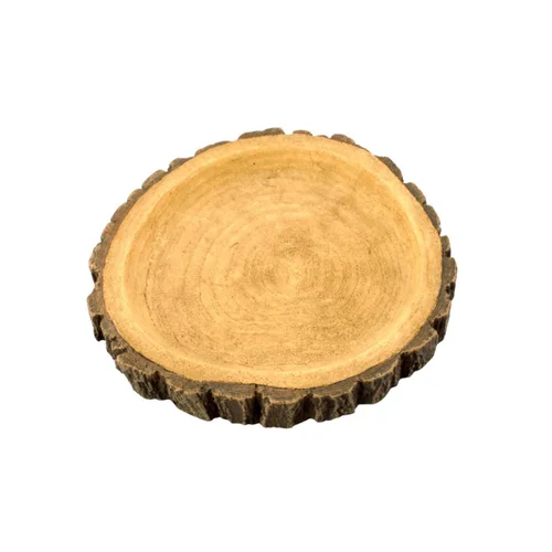 Bien au jardin：Abreuvoir pour terrarium effet bois rond 10 Aquavie - 10 x 8 x 1,5 cm