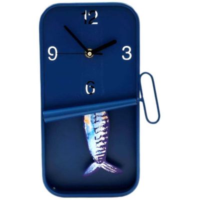 Horloge en métal Sardine (Bleu)