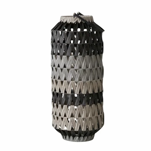 Pour aménager vos extérieurs:Lanterne en métal beige et gris Lorin - Ø 25 x H 72 cm