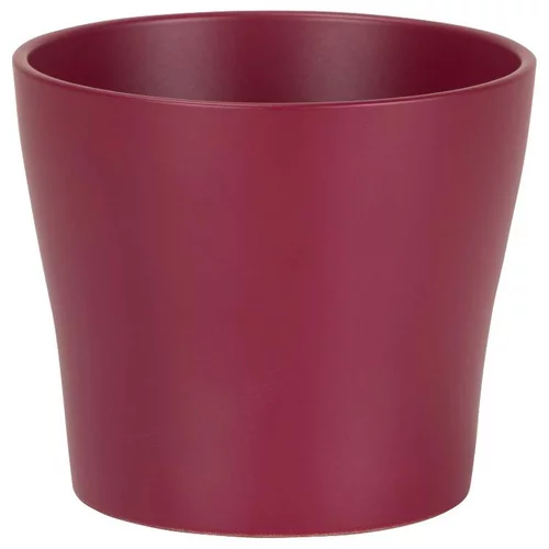 Extérieur malin：Cache-pot en céramique rose framboise Scheurich 808 Burgundy - Ø 13 x H 11,2 cm