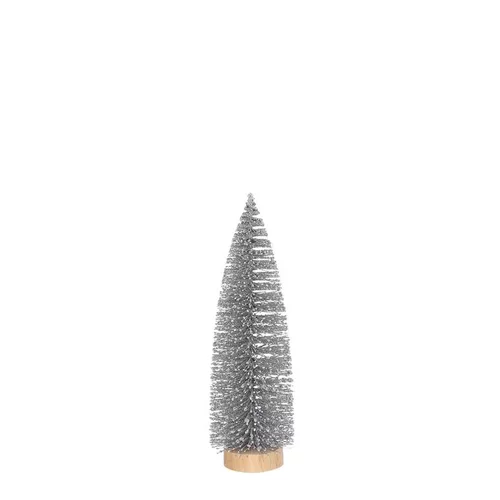 Choix utile：Arbre décoratif de Noël coloris argent en polyéthylène - 25 cm