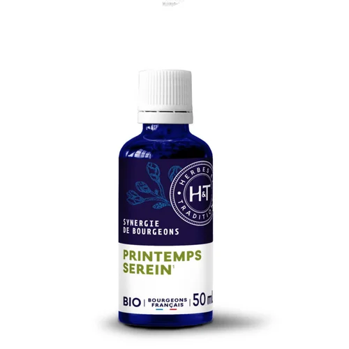 Extérieur déco：Complément alimentaire synergie gemmo printemps serein bio Herbes et Traditions - 50 ml