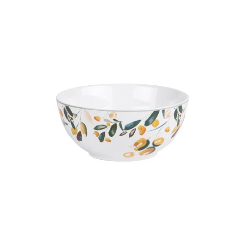 Pour donner du style à l’extérieur:Bol en grès multicolore motifs citrons jaunes Summer - Ø 15 cm