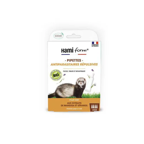 Utile jardin：Pipette antiparasitaire Ecosoin bio pour furet 4x0,6 ml