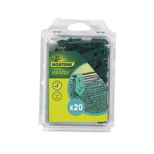 Jardin déco:Lot de 20 clips Fixatex vert, 34 x 20 cm