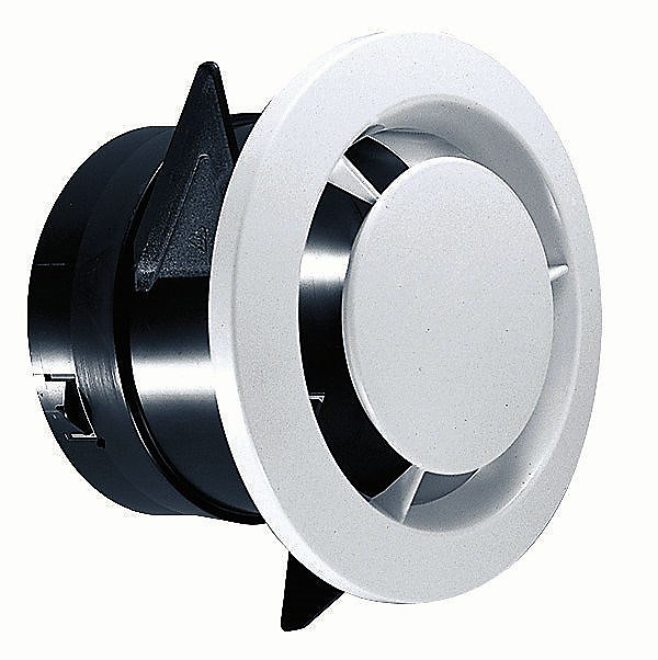 Bouche d'extraction fixes – Modèle PB, Diamètre entrée: 120 mm, Diamètre sortie: 80 mm, Longueur: 100 mm