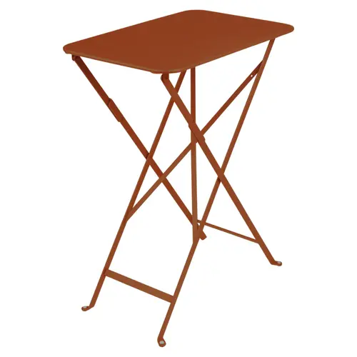 Facile pour le jardin:Table pliante Bistro coloris orange confite en acier Fermob - 37 x 57 x 74 cm