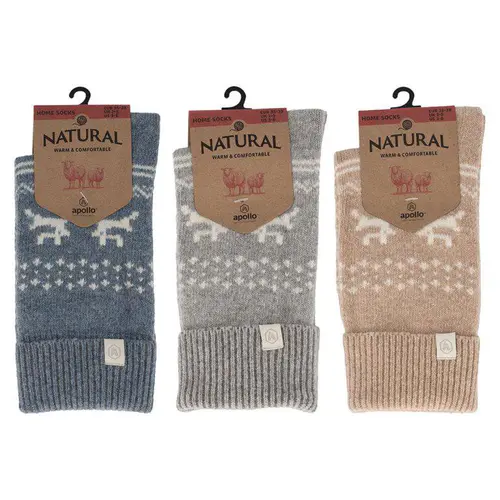 Idée pour le jardin:Chaussettes d'intérieur en laine pour femme Apollo - taille unique