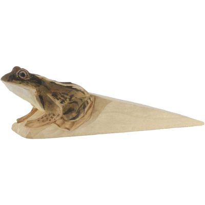 Cale-porte en bois sculpté à la main Animal (Grenouille des champs)