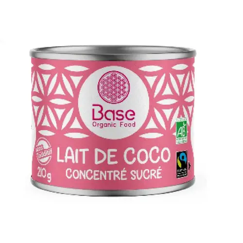 Pour vos aménagements extérieurs:Lait de coco concentré 14% mg Base organic food - 210 ml