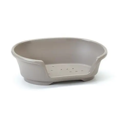 Pour créer votre espace extérieur：Corbeille pour chien en plastique gris Savic modèle Cosy Air 90 cm (fond du panier) - 104 x 70 x 30 cm
