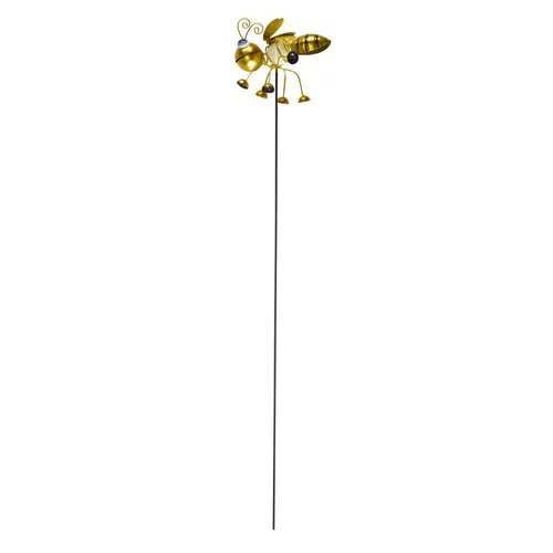 Pratique jardin:Pique Abeille phosphorescente en métal jaune
