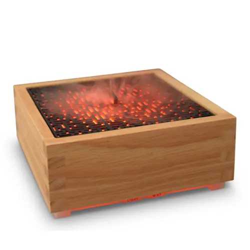 Côté végétal：Diffuseur ultrasonique coloris blanc en bambou Kaori Zen' Arôme - diffusion 50 m2