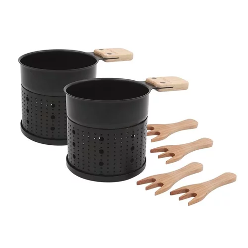 Conçu pour le jardin：Set pour fondue au chocolat à la bougie x 2 Cookut Lumichoco - Ø 14 x H 10